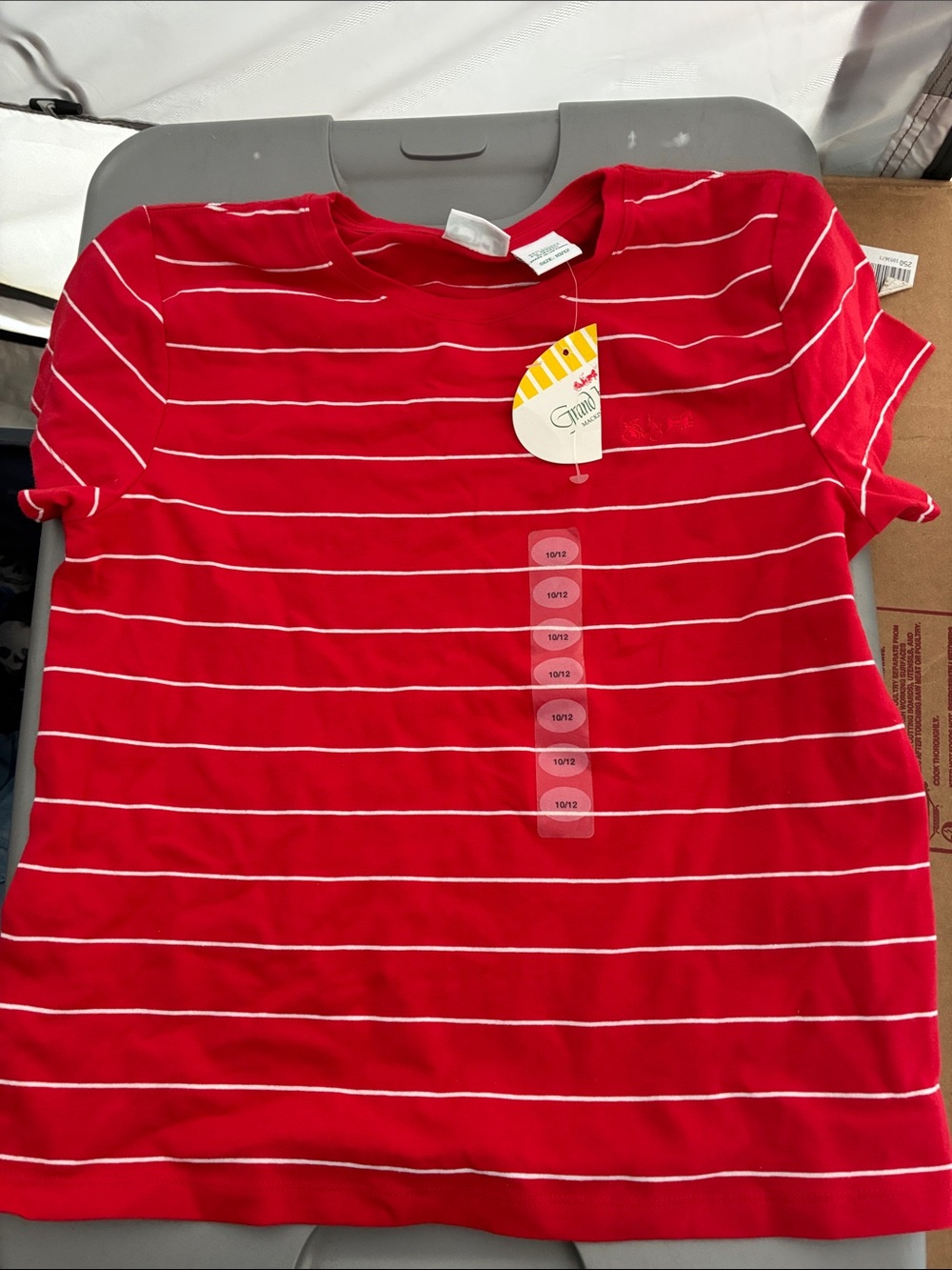 Mackinac Island Kids Striped T-shirt NWT Grand Hotel Somewhere in Time Red White